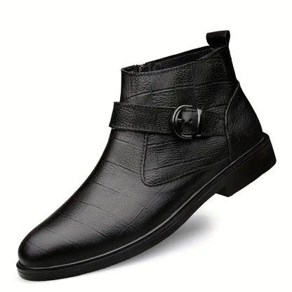 Nico – Elegante Herren-Stiefelette mit modischem Kroko-Design