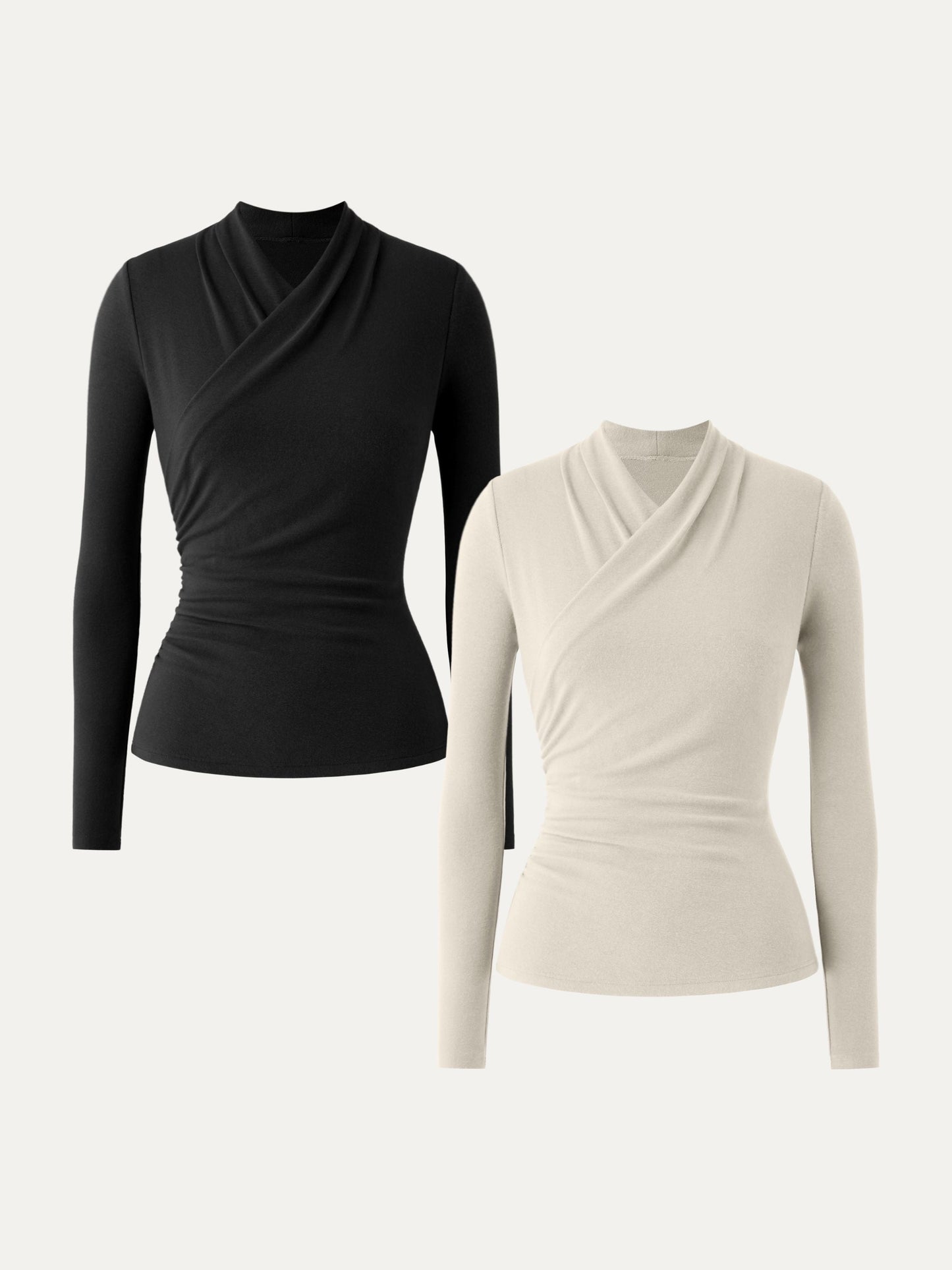 Surplice Long Sleeve Top