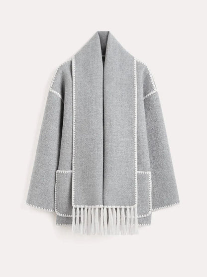 Anna - Eleganter City-Mantel mit Kontrastdetails