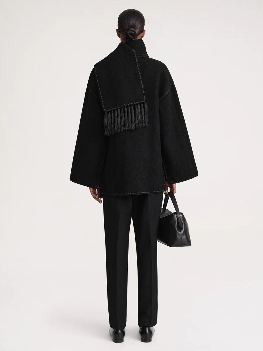 Anna - Eleganter City-Mantel mit Kontrastdetails