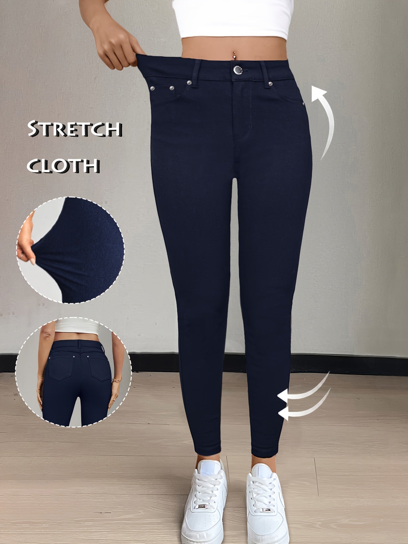 Vienna Stretch – Damen High Waist Skinny Jeans in 10 Farben