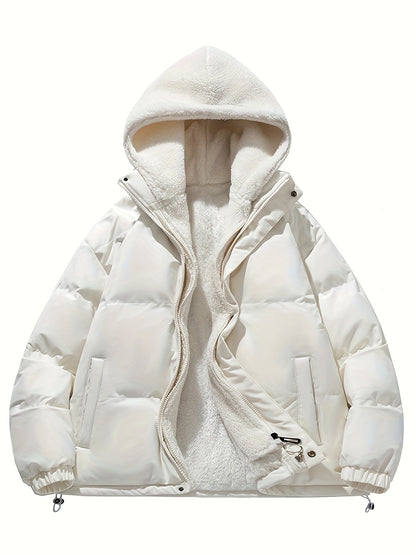 Pearson OBM 2024 Unisex Freizeit-Isolierjacke mit Kapuze - 100 % Polyester, einfarbig, nicht dehnbarer Stoff mit Polyesterfutter, normale Passform Winter-Oberbekleidung mit Reißverschlussdetails und gewebter Polyester-Faserfüllung