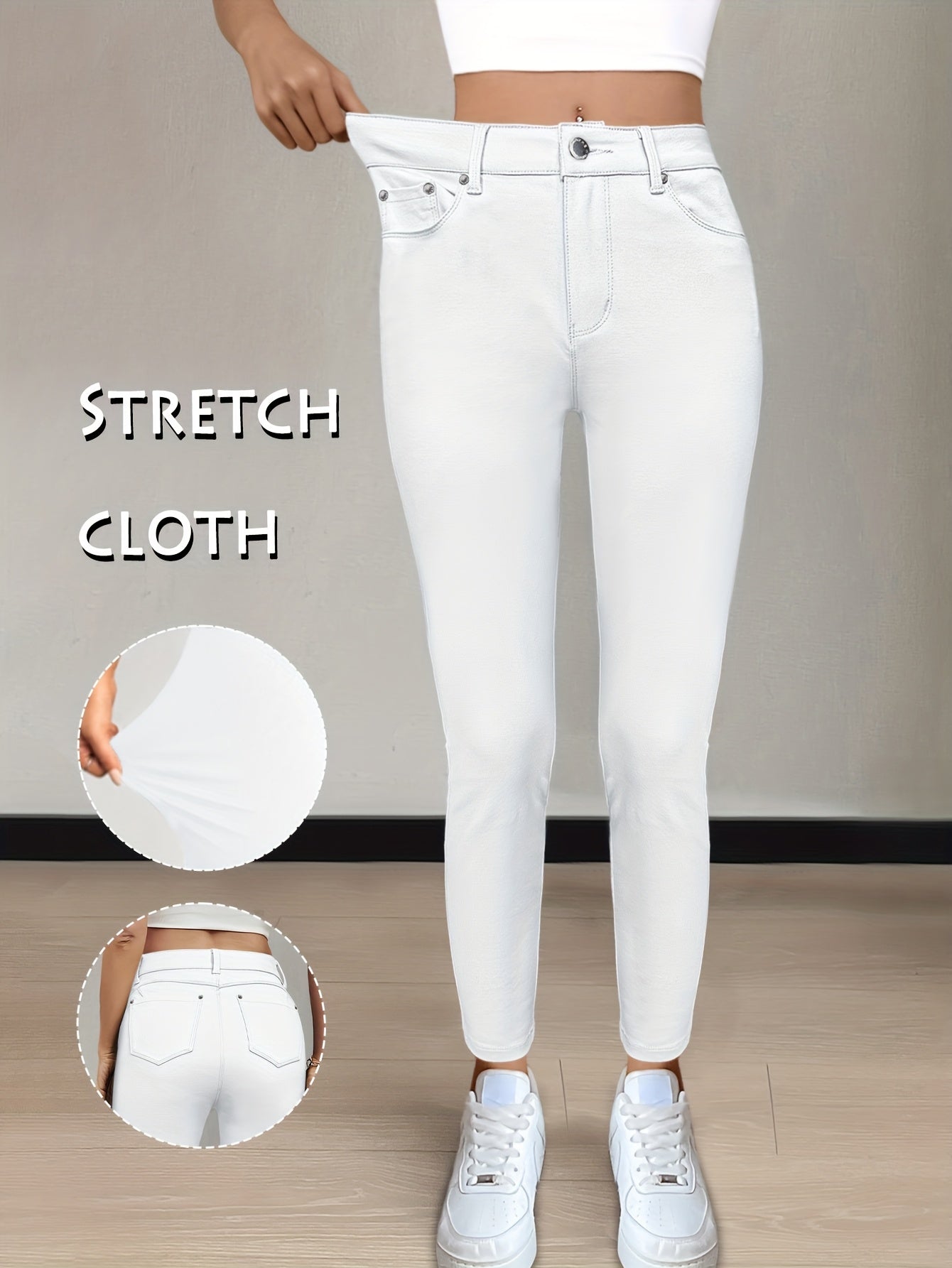 Vienna Stretch – Damen High Waist Skinny Jeans in 10 Farben