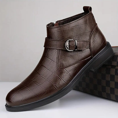 Nico – Elegante Herren-Stiefelette mit modischem Kroko-Design