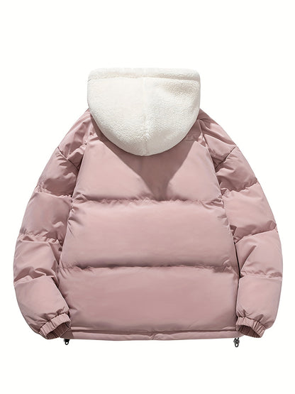 Pearson OBM 2024 Unisex Freizeit-Isolierjacke mit Kapuze - 100 % Polyester, einfarbig, nicht dehnbarer Stoff mit Polyesterfutter, normale Passform Winter-Oberbekleidung mit Reißverschlussdetails und gewebter Polyester-Faserfüllung