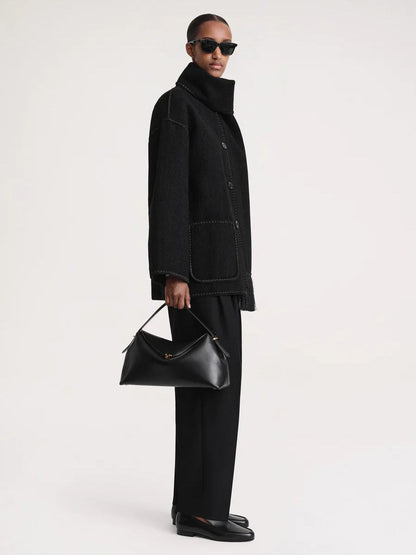 Anna - Eleganter City-Mantel mit Kontrastdetails