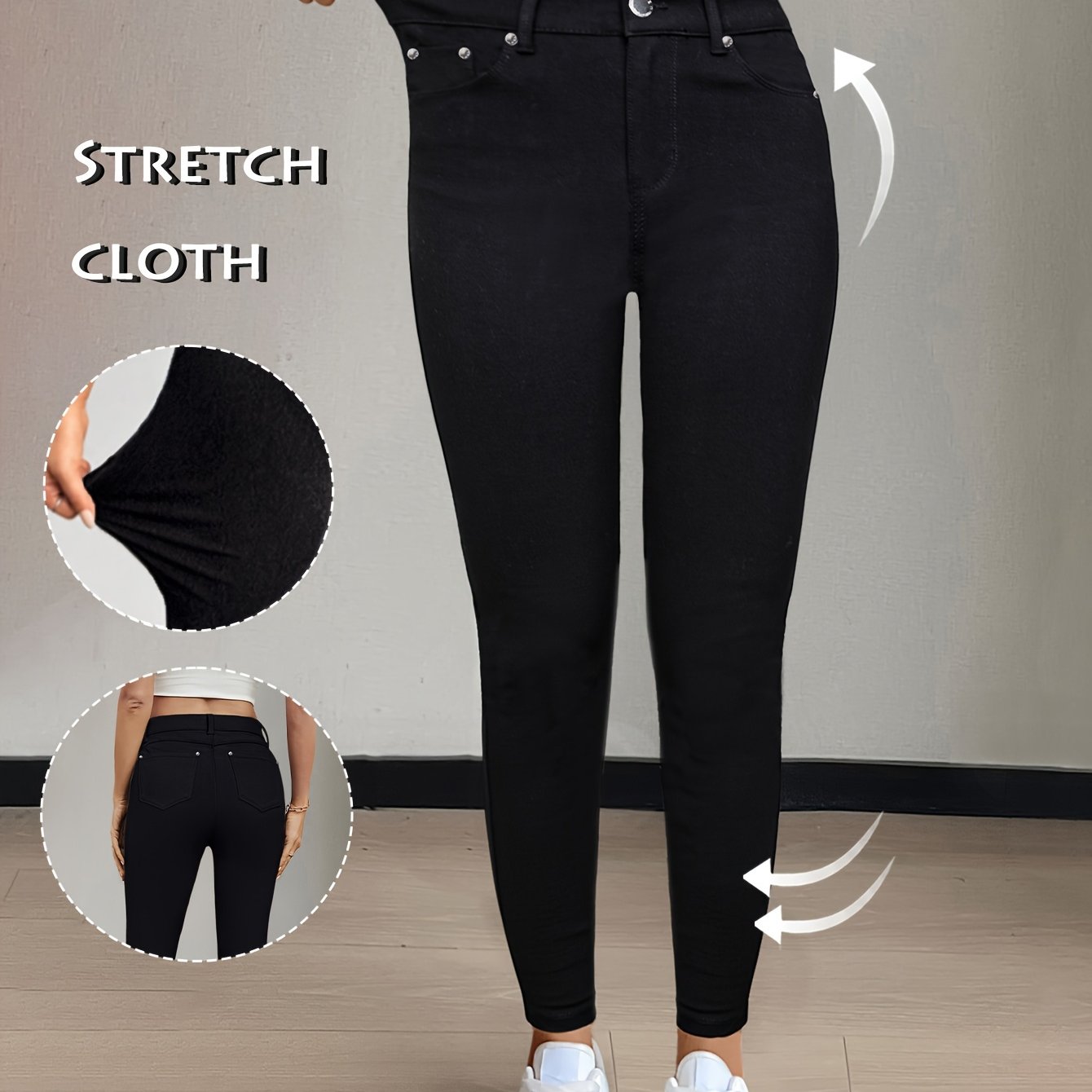 Vienna Stretch – Damen High Waist Skinny Jeans in 10 Farben