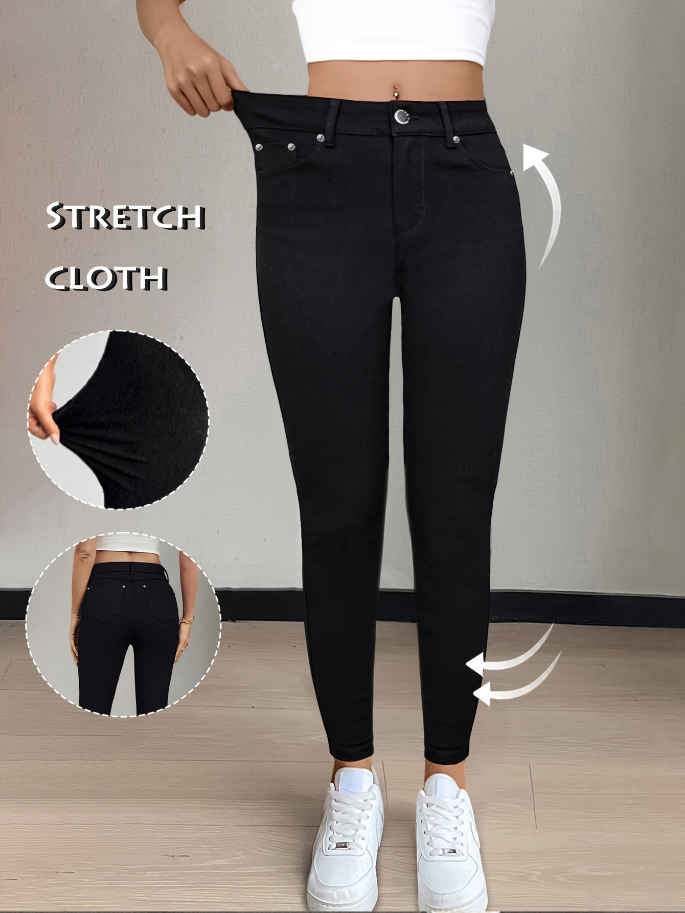 Vienna Stretch – Damen High Waist Skinny Jeans in 10 Farben