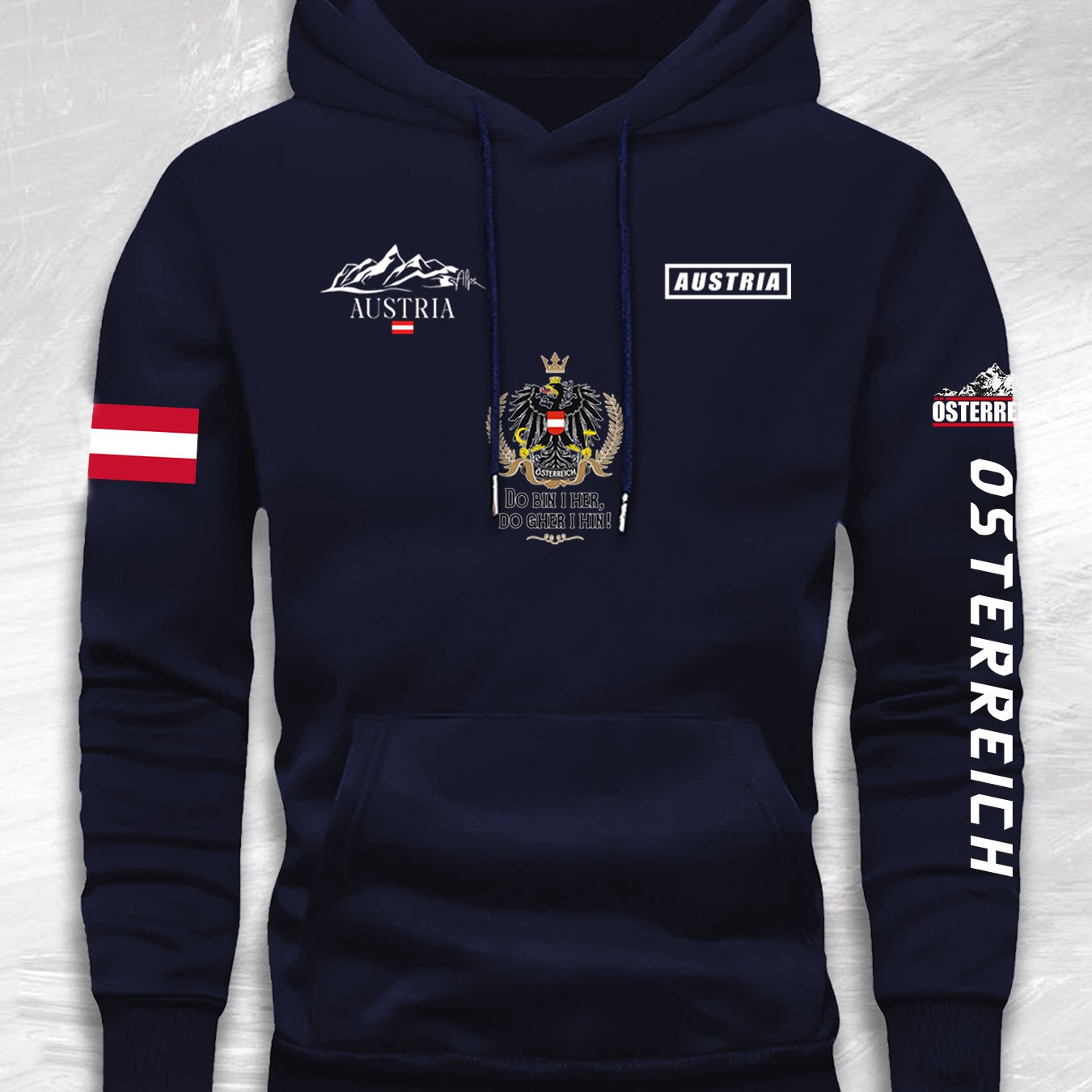 David – Komfortabler Hoodie im Österreich-Design