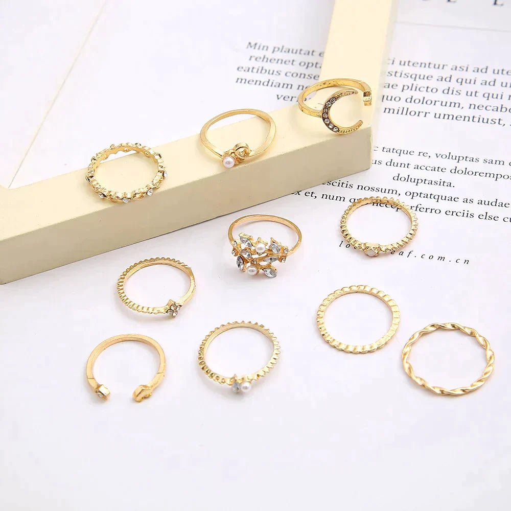 10er Pack Ringe – Vielfältige Styles für jeden Anlass