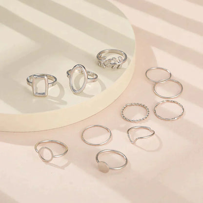 11er-Pack Silberringe