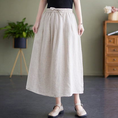 Franziska - Klassischer Midirock mit Gummibund und Taschen