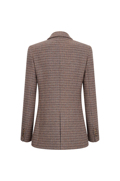 Patch Pocket Car Coat in Brown Check