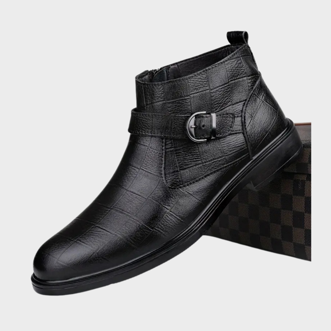Nico – Elegante Herren-Stiefelette mit modischem Kroko-Design