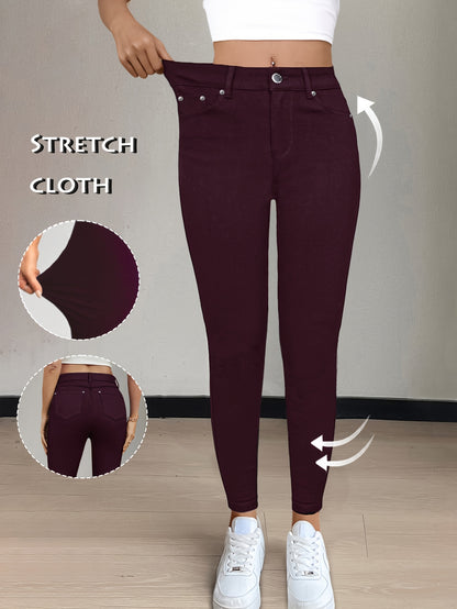 Vienna Stretch – Damen High Waist Skinny Jeans in 10 Farben