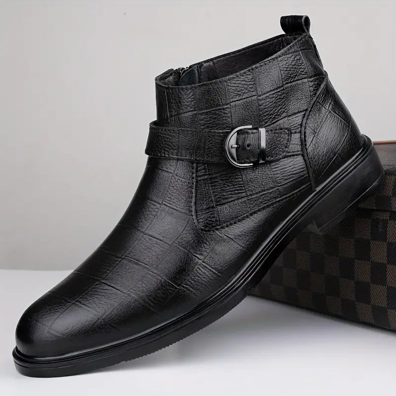 Nico – Elegante Herren-Stiefelette mit modischem Kroko-Design