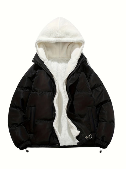 Pearson OBM 2024 Unisex Freizeit-Isolierjacke mit Kapuze - 100 % Polyester, einfarbig, nicht dehnbarer Stoff mit Polyesterfutter, normale Passform Winter-Oberbekleidung mit Reißverschlussdetails und gewebter Polyester-Faserfüllung