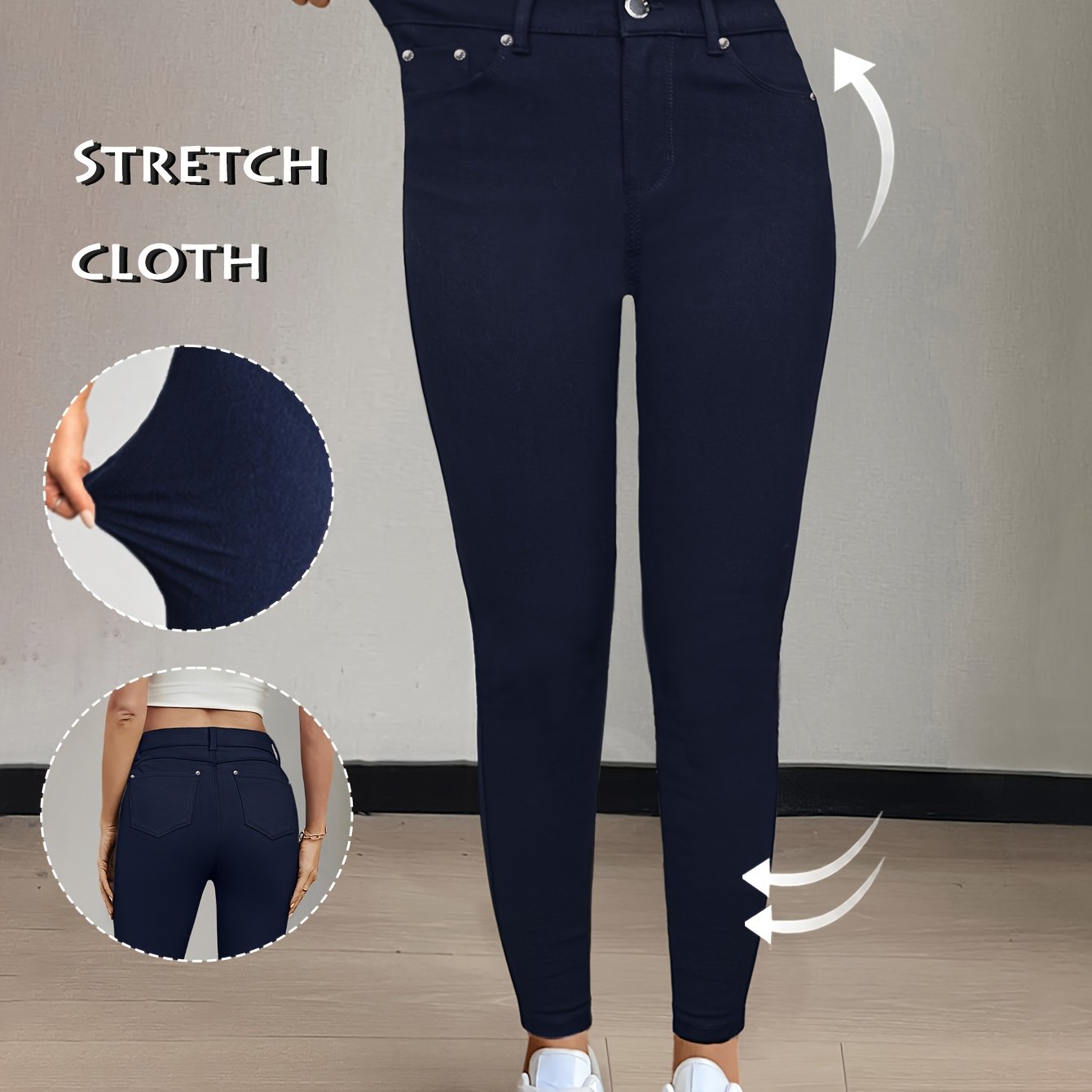 Vienna Stretch – Damen High Waist Skinny Jeans in 10 Farben