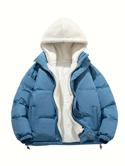 Pearson OBM 2024 Unisex Freizeit-Isolierjacke mit Kapuze - 100 % Polyester, einfarbig, nicht dehnbarer Stoff mit Polyesterfutter, normale Passform Winter-Oberbekleidung mit Reißverschlussdetails und gewebter Polyester-Faserfüllung