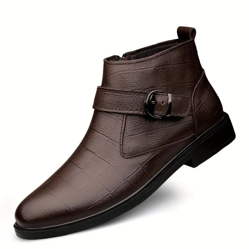 Nico – Elegante Herren-Stiefelette mit modischem Kroko-Design