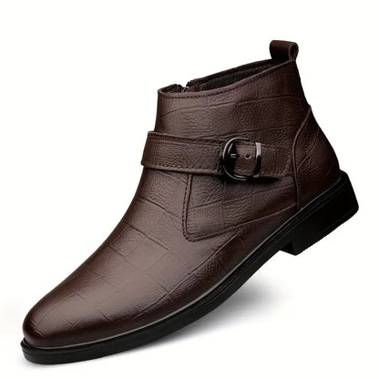 Nico – Elegante Herren-Stiefelette mit modischem Kroko-Design