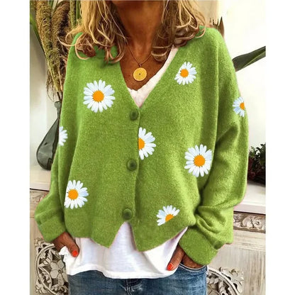 Mila - Verspielter Cardigan mit Gänseblümchen-Muster