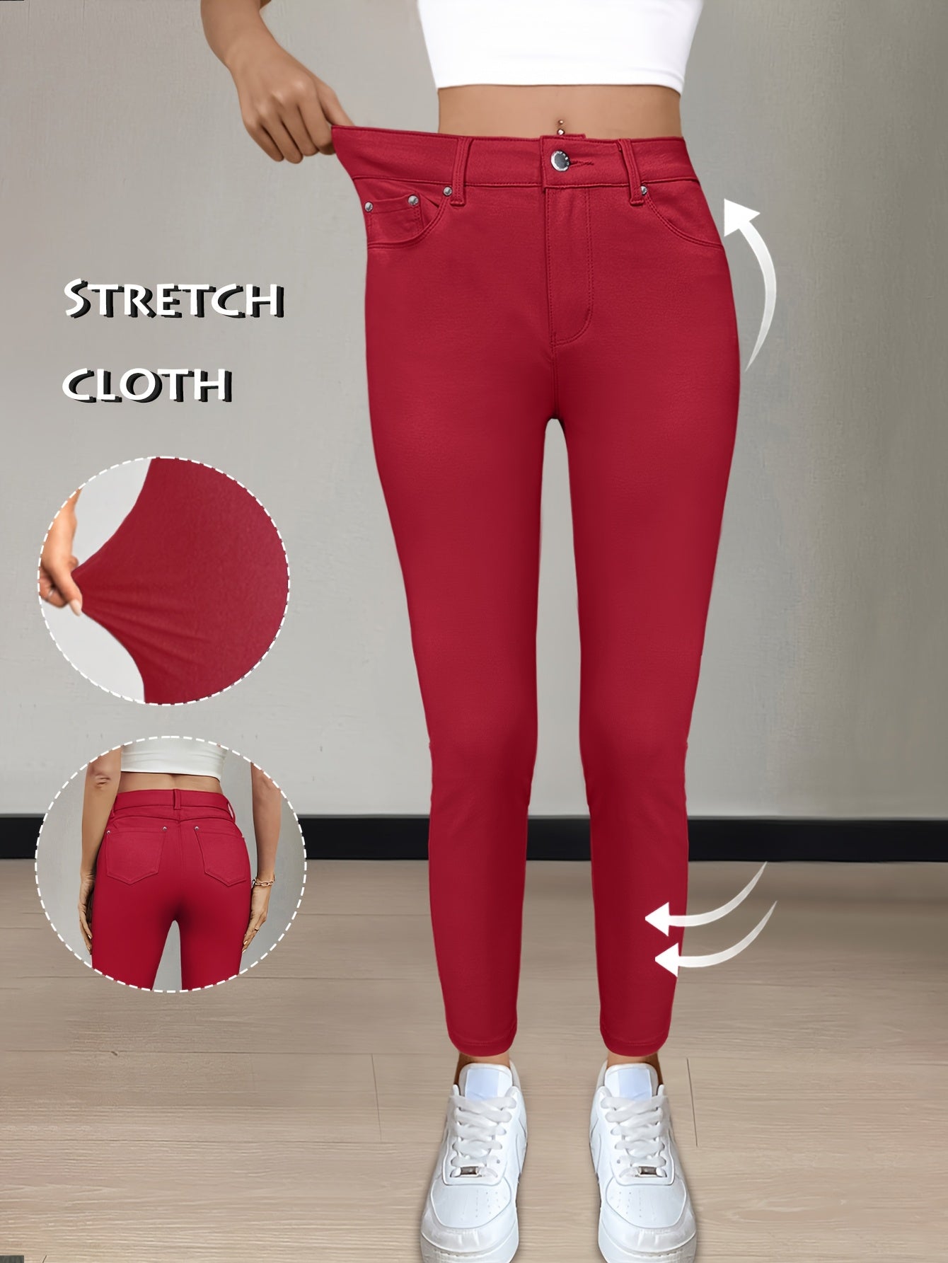 Vienna Stretch – Damen High Waist Skinny Jeans in 10 Farben