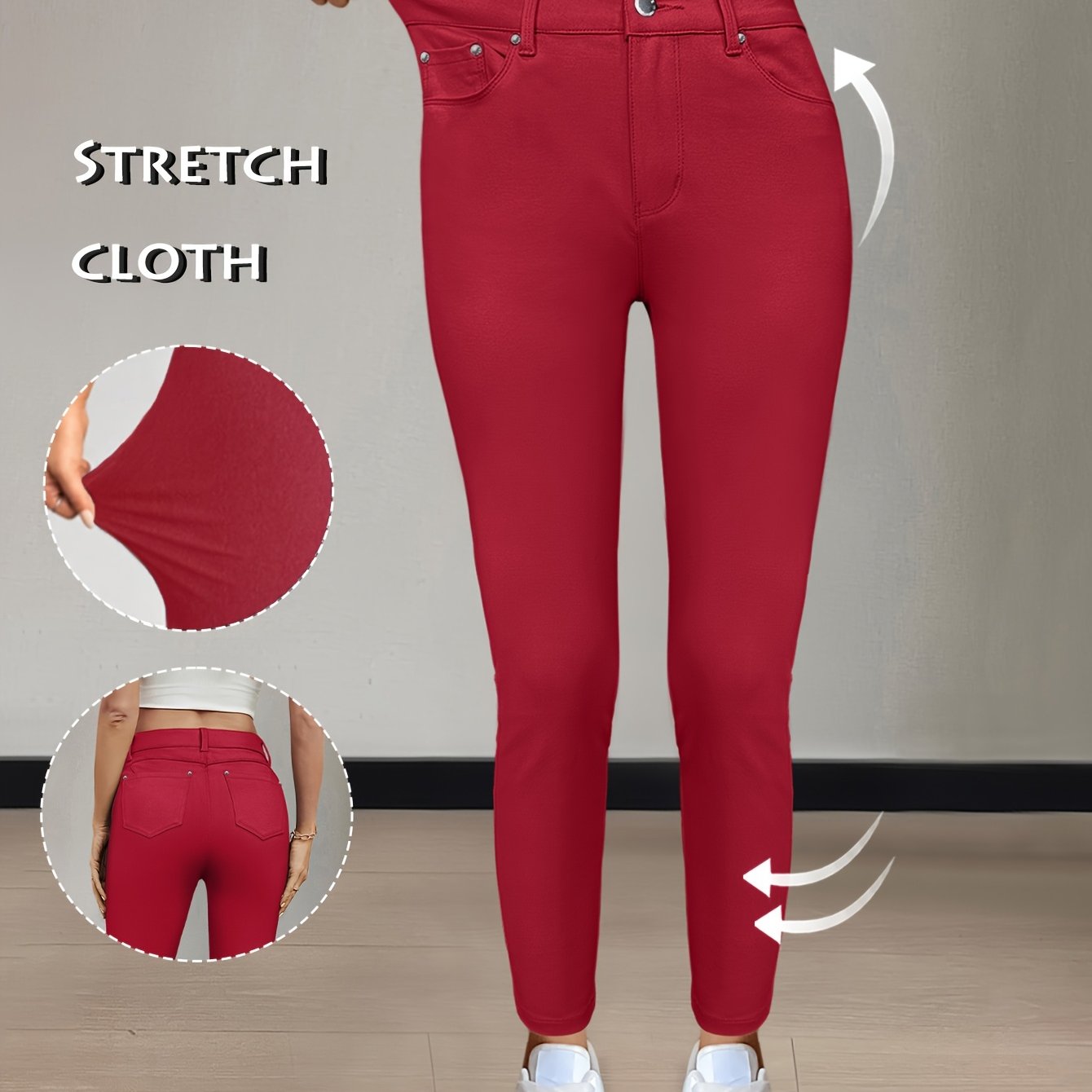 Vienna Stretch – Damen High Waist Skinny Jeans in 10 Farben