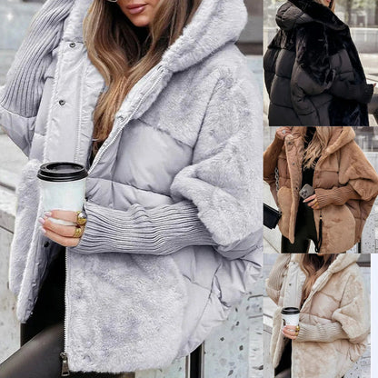 Leni - Damen Winterjacke mit Kapuze & Teddyfell-Details – Warm & Stylisch